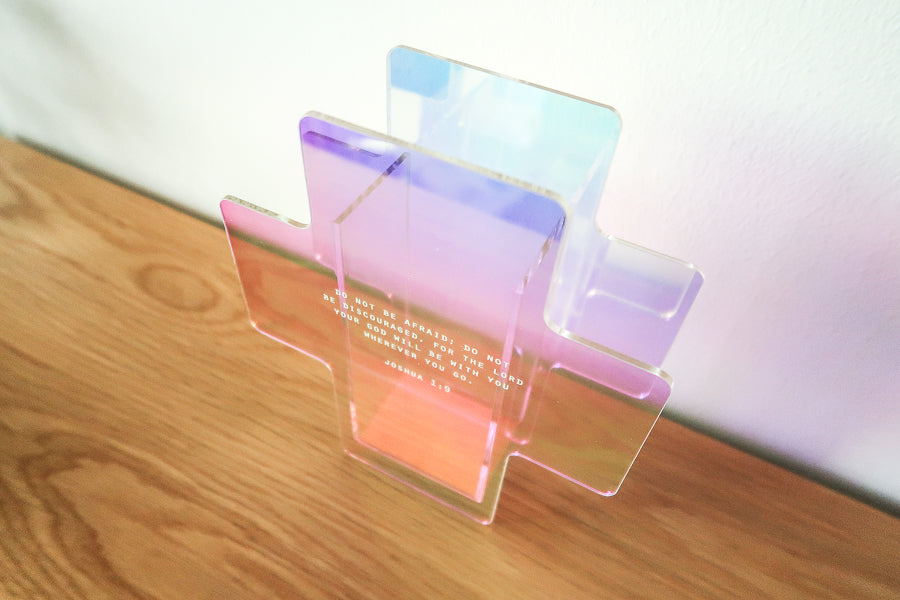 Do Not Be Afraid {Iridescent Acrylic Vase} - by The Commandment Co, The Commandment Co , Singapore Christian gifts shop