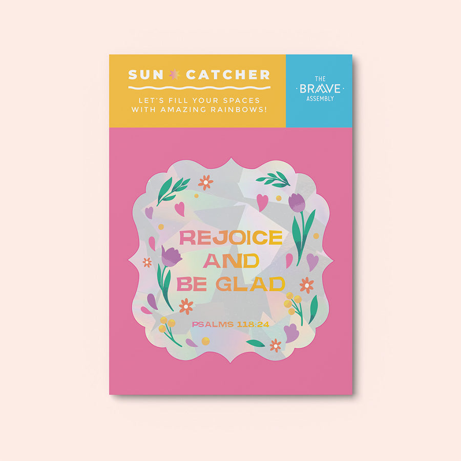 Rejoice and Be Glad | Suncatcher Sticker - Window Decal by The Brave Assembly, The Commandment Co , Singapore Christian gifts shop