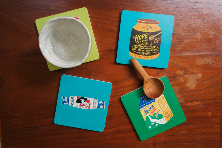 Wholesome Bread | Coasters {LOVE SUPERMARKET} - coasters by The Commandment Co, The Commandment Co , Singapore Christian gifts shop