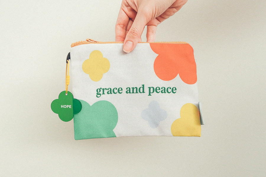 Grace and Peace {Pouch} (without keychain) - Pouch by The Commandment Co, The Commandment Co , Singapore Christian gifts shop
