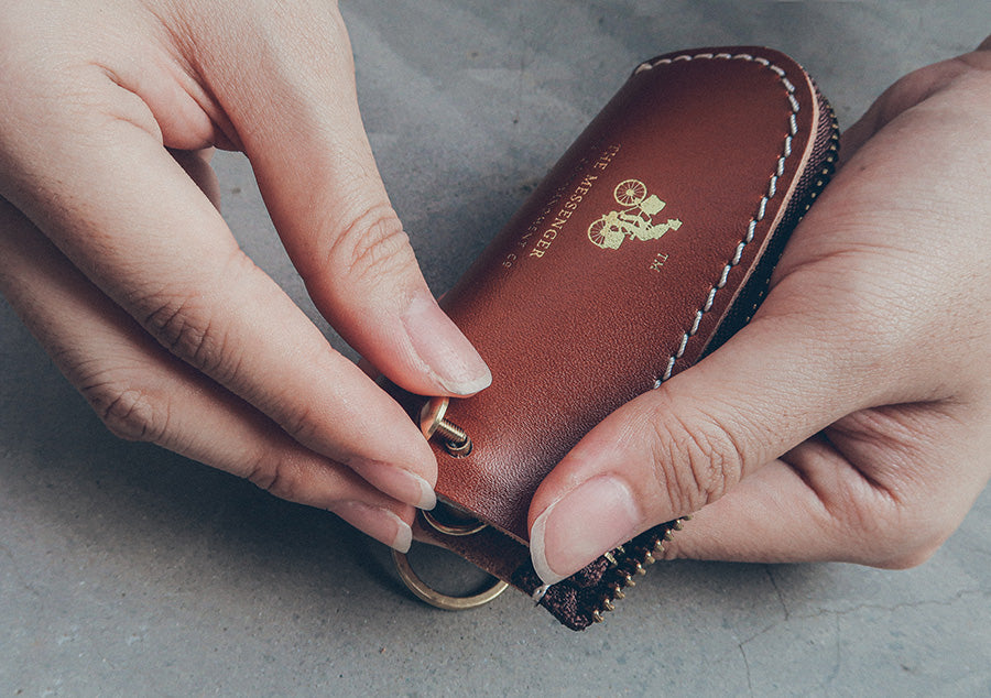 Leather Key Pouch - Keychain by The Messenger by TCCO, The Commandment Co , Singapore Christian gifts shop
