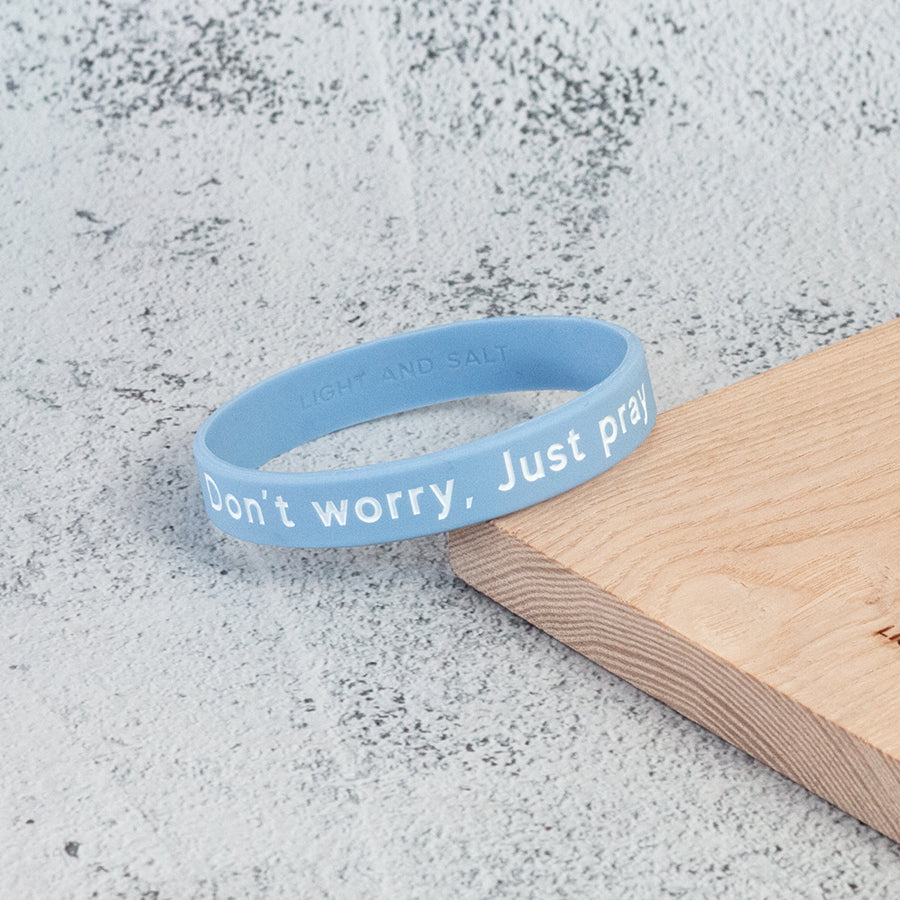 Don't Worry Just Pray {Rubber Wristband} - verse band by The Commandment Co, The Commandment Co , Singapore Christian gifts shop
