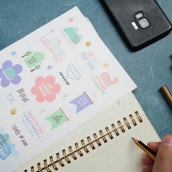 Peace | Journaling Sticker Sheet - Stickers by The Commandment Co, The Commandment Co , Singapore Christian gifts shop