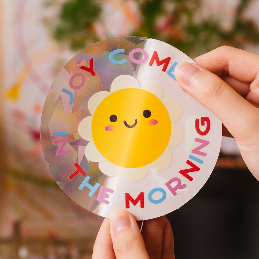 Joy Comes in the Morning | Suncatcher Sticker - Window Decal by The Brave Assembly, The Commandment Co , Singapore Christian gifts shop
