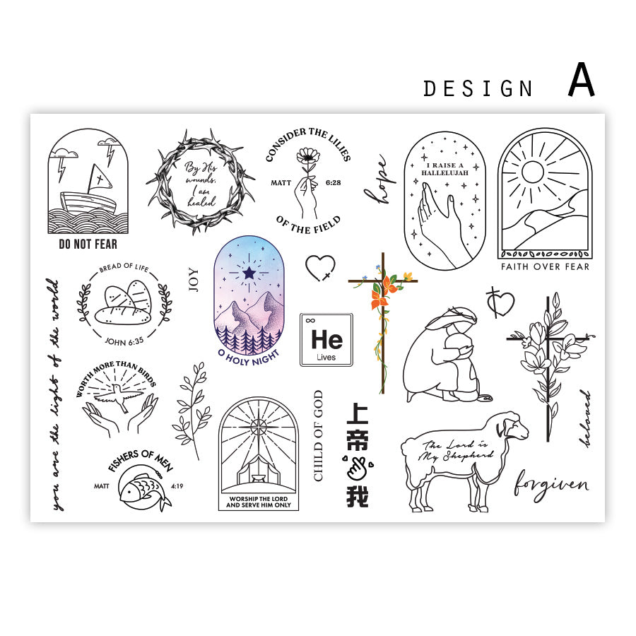 Temporary Tattoos Sheet - Tattoo by The Commandment Co, The Commandment Co , Singapore Christian gifts shop