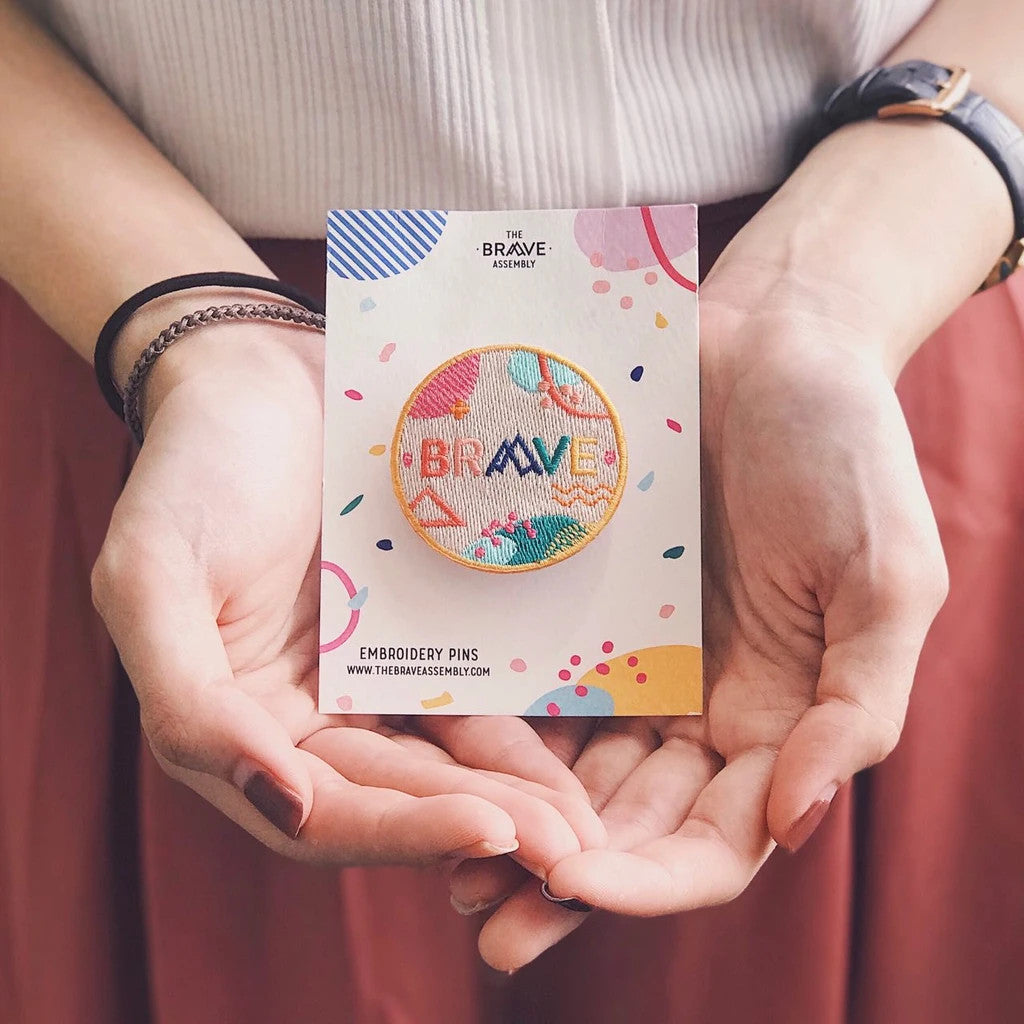 BRAVE {Embroidery Pin} - Accessories by The Brave Assembly, The Commandment Co , Singapore Christian gifts shop