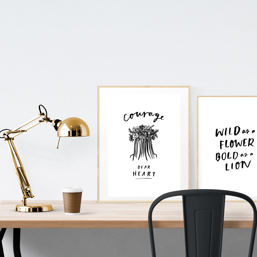 Courage, Dear Heart {Poster} - Posters by Love The Ark, The Commandment Co , Singapore Christian gifts shop