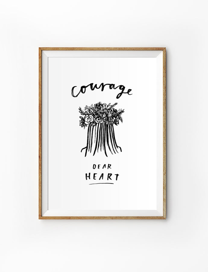 Courage, Dear Heart {Poster} - Posters by Love The Ark, The Commandment Co , Singapore Christian gifts shop