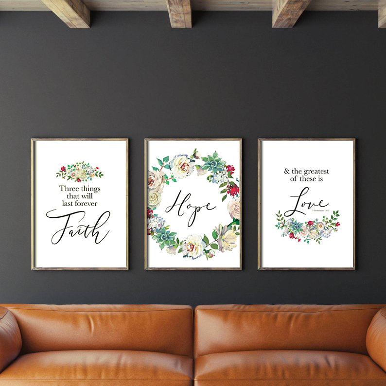 Faith Hope Love {Poster} - Posters by Divine Digital Prints, The Commandment Co , Singapore Christian gifts shop