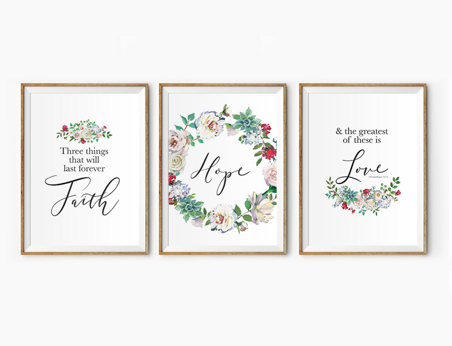 Faith Hope Love {Poster} - Posters by Divine Digital Prints, The Commandment Co , Singapore Christian gifts shop
