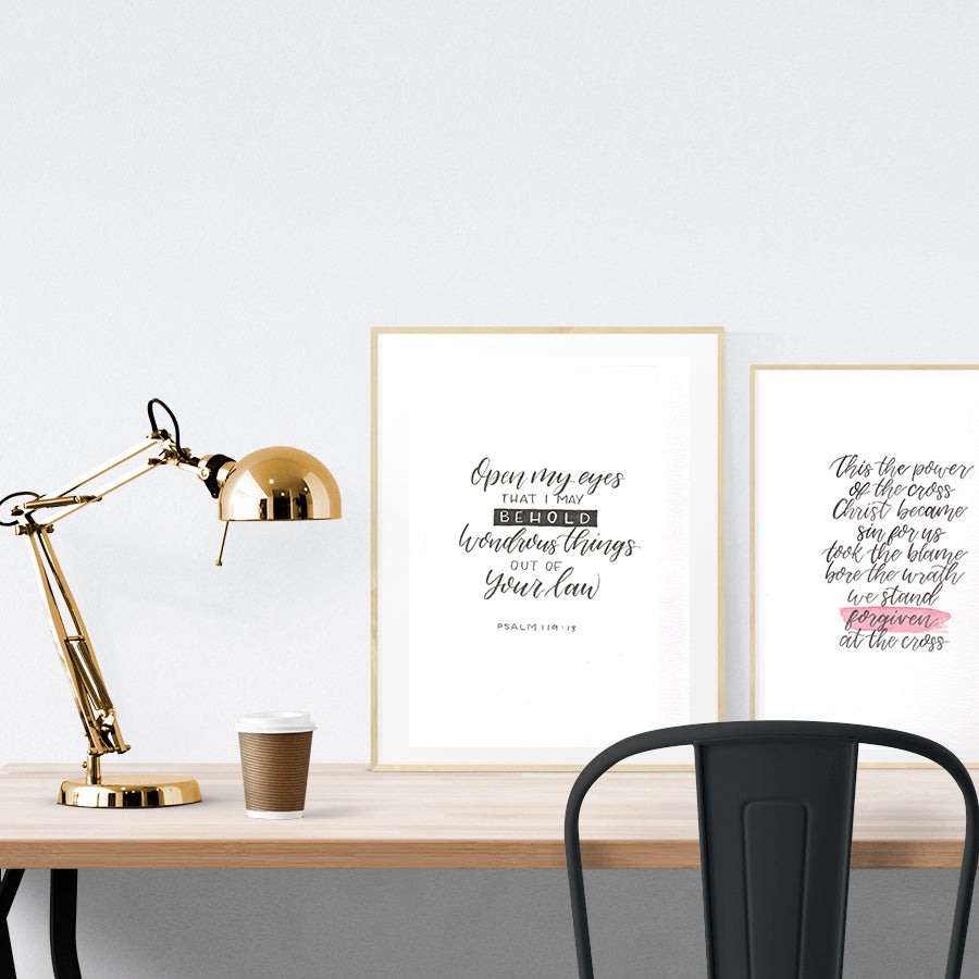 Open My Eyes {Poster} - Posters by Lettering with Lydia, The Commandment Co