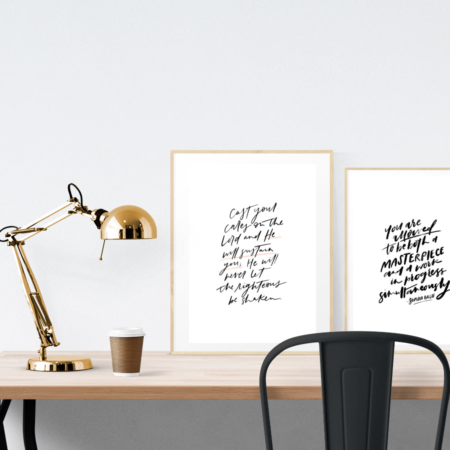 Cast Your Cares {Poster} - Posters by The Grace Corner, The Commandment Co