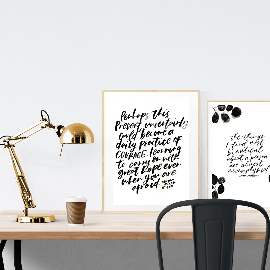 Courage & Hope {Poster} - Posters by QLetters, The Commandment Co