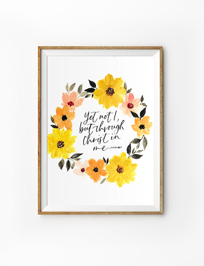 Yet Not I {Poster} - Posters by QLetters, The Commandment Co , Singapore Christian gifts shop