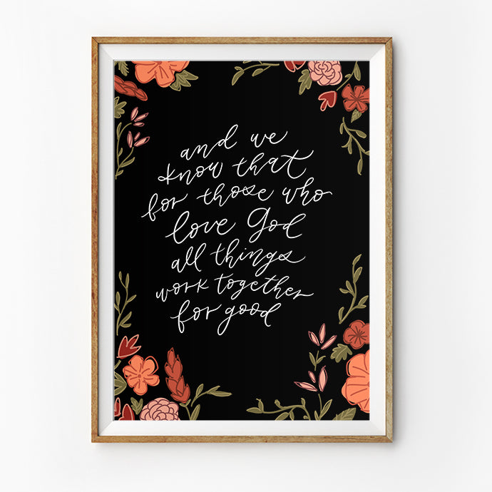 And We Know {Poster} - Posters by Designed With Delight, The Commandment Co , Singapore Christian gifts shop