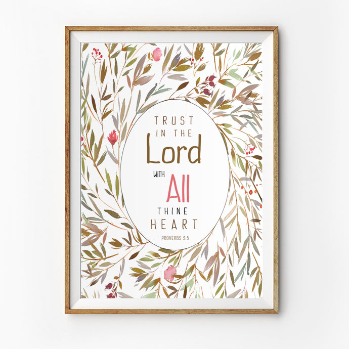 All Thine Heart {Poster} - Posters by Forever Written Studio, The Commandment Co