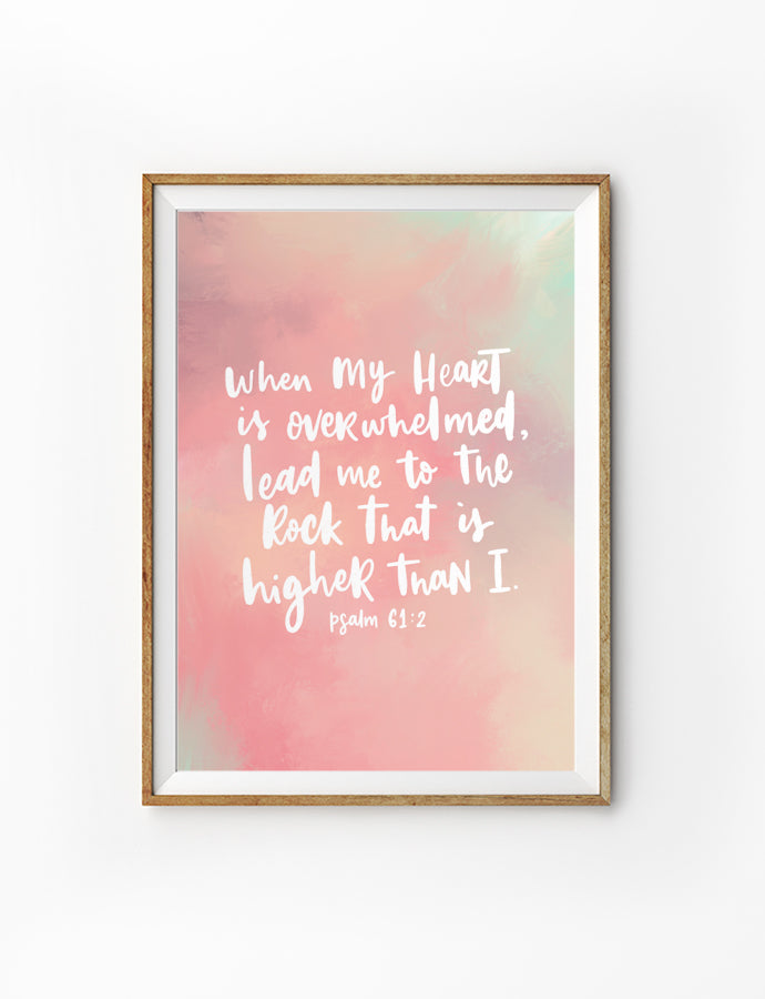 Lead Me To The Rock {Poster} - Posters by Lettering Hope, The Commandment Co , Singapore Christian gifts shop