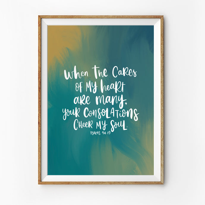 Cheer My Soul {Poster} - Posters by Lettering Hope, The Commandment Co