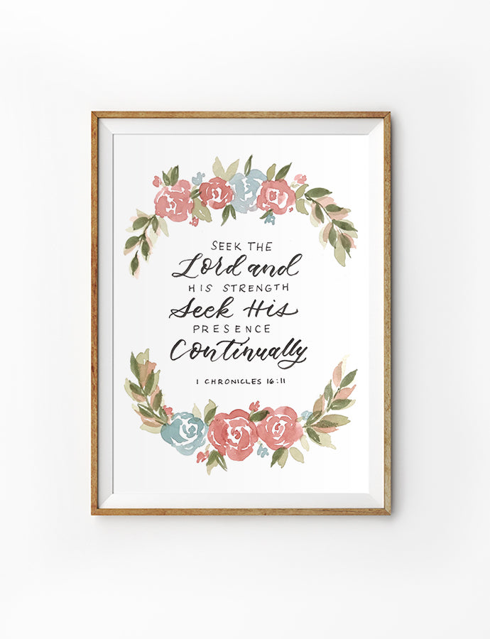 Seek The Lord {Poster} - Posters by Hannah Letters, The Commandment Co , Singapore Christian gifts shop