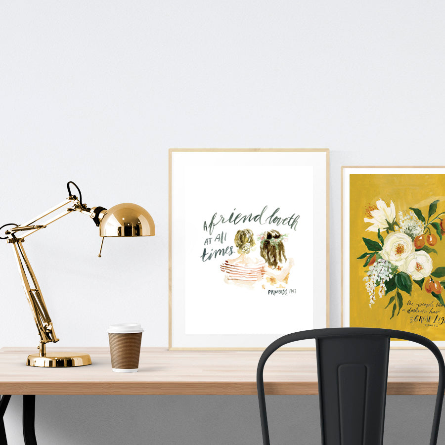 A Friend Loveth At All Times - Portrait {Poster} - Posters by Like Pearls on a String, The Commandment Co