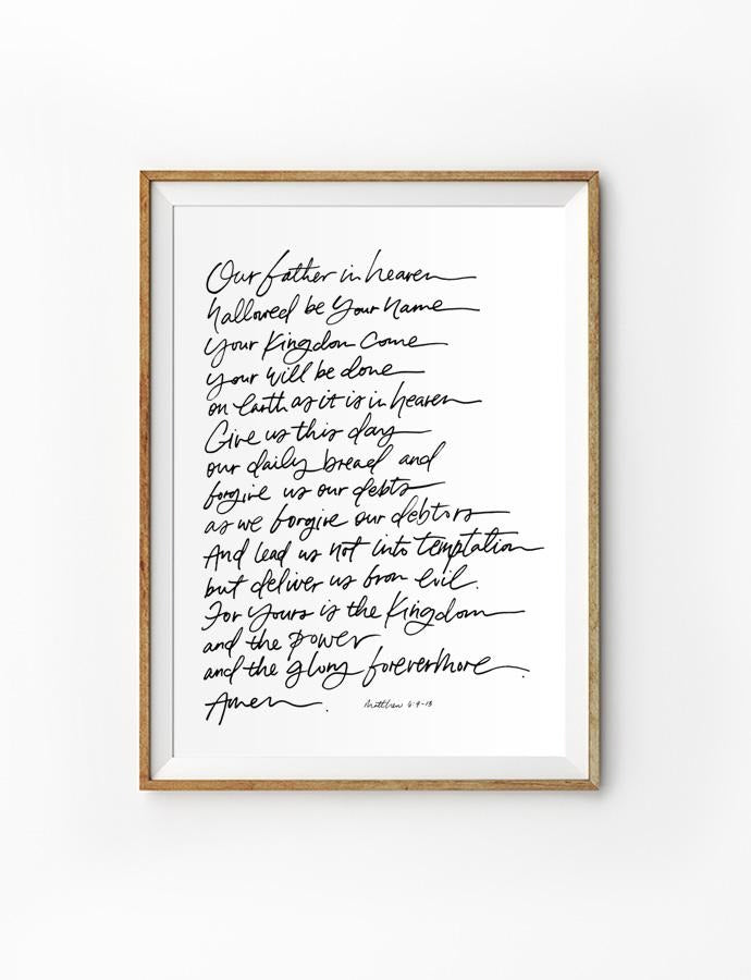 The Lord's Prayer V01 {Poster} - Posters by Salt Stains Shop, The Commandment Co , Singapore Christian gifts shop