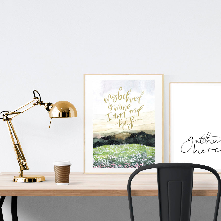 My Beloved Is Mine And I Am His {Poster} - Posters by Salt Stains Shop, The Commandment Co , Singapore Christian gifts shop