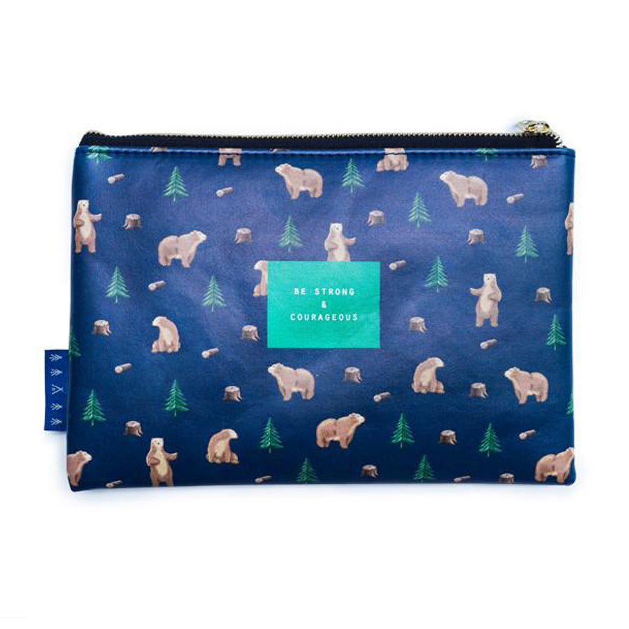 Be Strong & Courageous multipurpose pouch by Hey New Day.