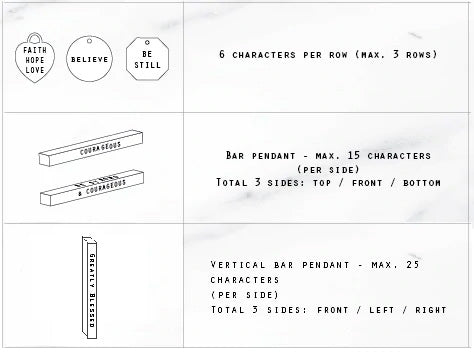Vertical Bar | Necklace | Personalise (English) - Necklace {by J&Co Foundry} by J&Co Foundry, The Commandment Co , Singapore Christian gifts shop