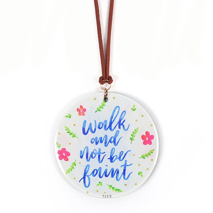Walk And Not Be Faint {Keychain & Car Charm} - Keychain by The Commandment, The Commandment Co , Singapore Christian gifts shop