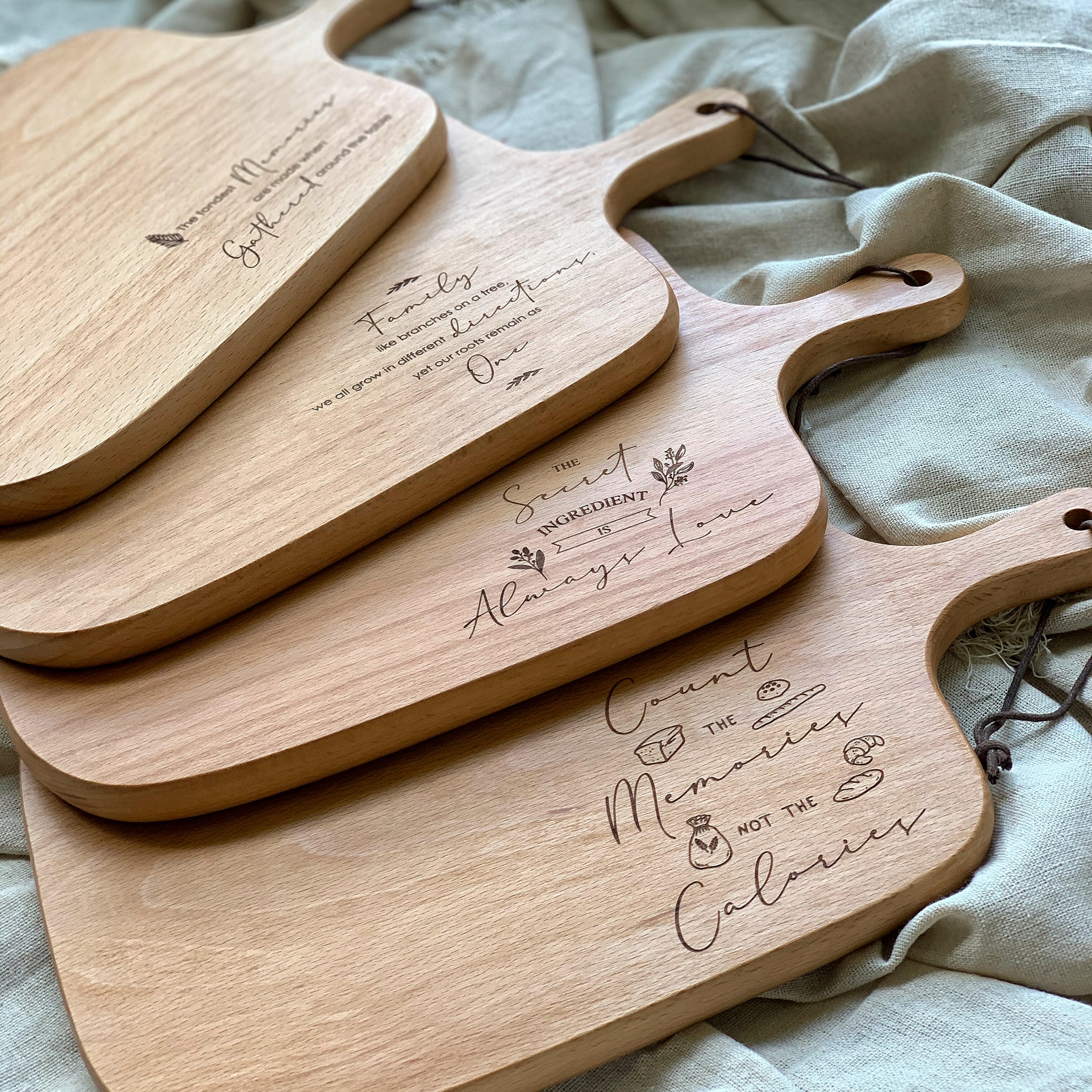 Family | Wooden Serving Board - cutting board by Thycupbearer, The Commandment Co , Singapore Christian gifts shop