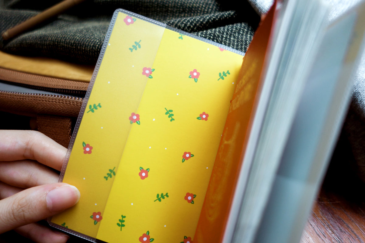 Legit! You Are Loved! passport cover with floral printed design, alternate view.