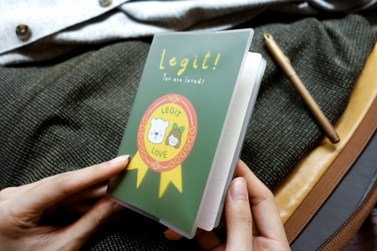 Legit! You Are Loved! Christian passport cover, front product view.