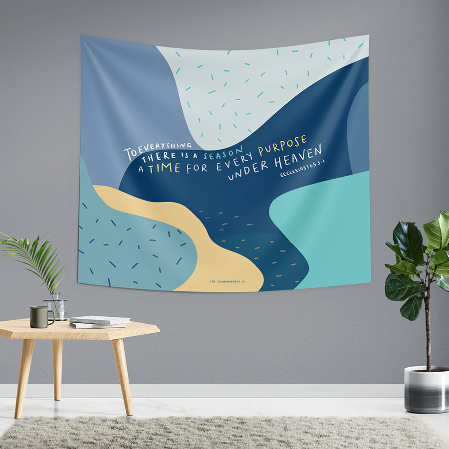 A Time For Every Purpose {Wall Tapestry} - Wall Tapestry by The Commandment Co , The Commandment Co , Singapore Christian gifts shop