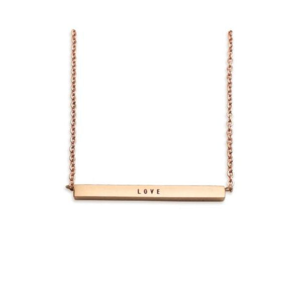 The Greatest of These is Love {Bar Pendant Necklace} - Necklace {by J&Co Foundry} by J&Co Foundry, The Commandment Co , Singapore Christian gifts shop