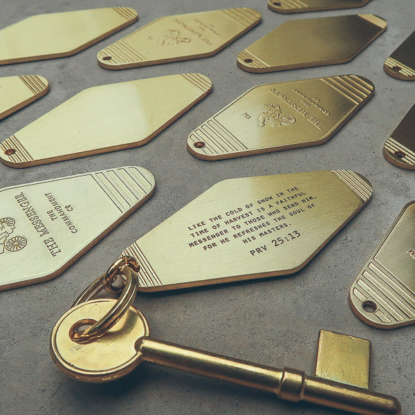 Hotel Brass Keychain - Keychain by The Messenger by TCCO, The Commandment Co , Singapore Christian gifts shop