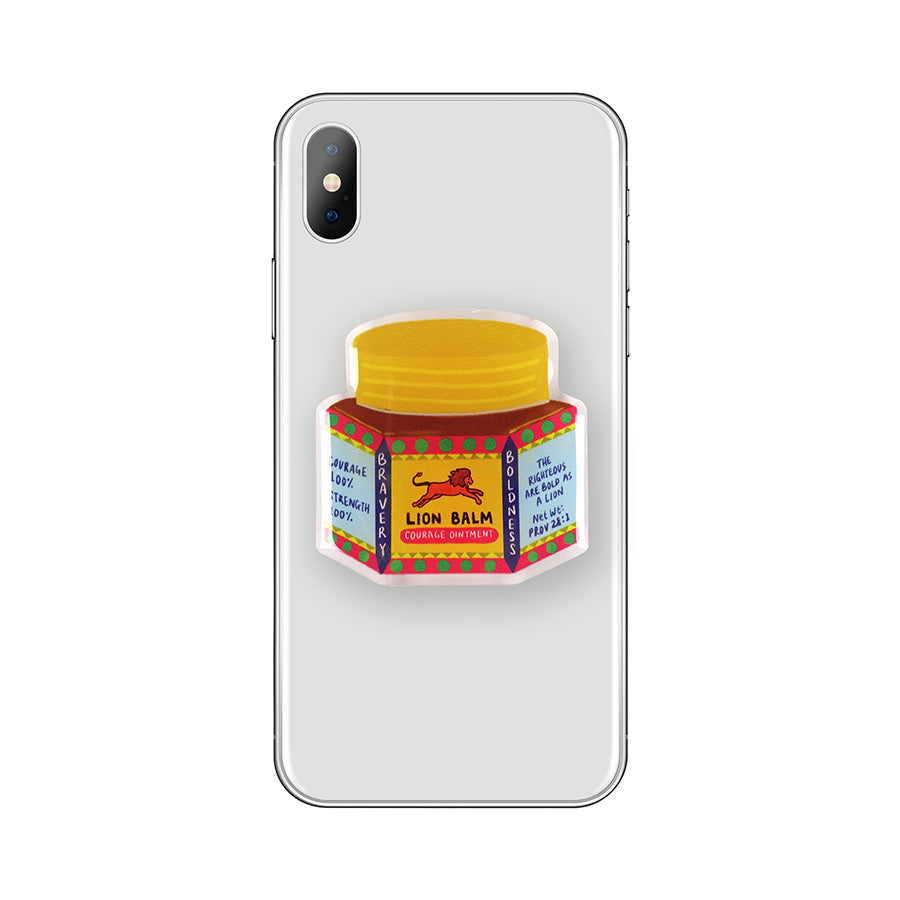 Bold Lion Balm {LOVE SUPERMARKET Phone Grip} - Phone Grip by The Commandment Co, The Commandment Co , Singapore Christian gifts shop