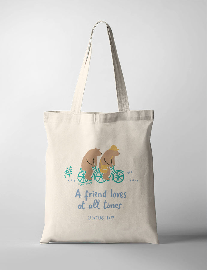 A Friend Loves At All Times {Tote Bag} - tote bag by YMI, The Commandment Co , Singapore Christian gifts shop