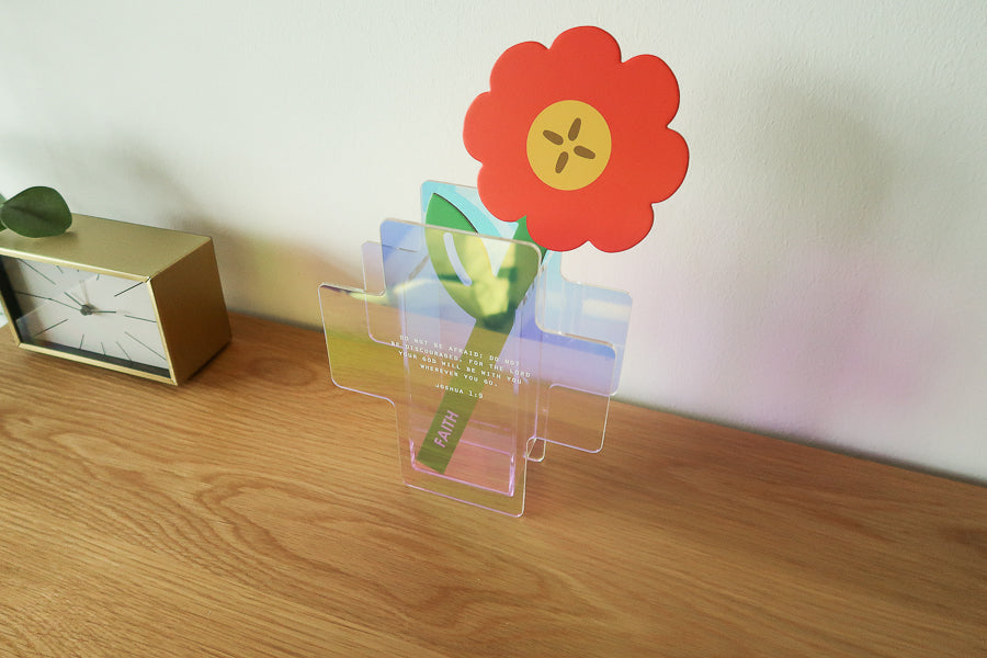 Do Not Be Afraid {Iridescent Acrylic Vase} - by The Commandment Co, The Commandment Co , Singapore Christian gifts shop