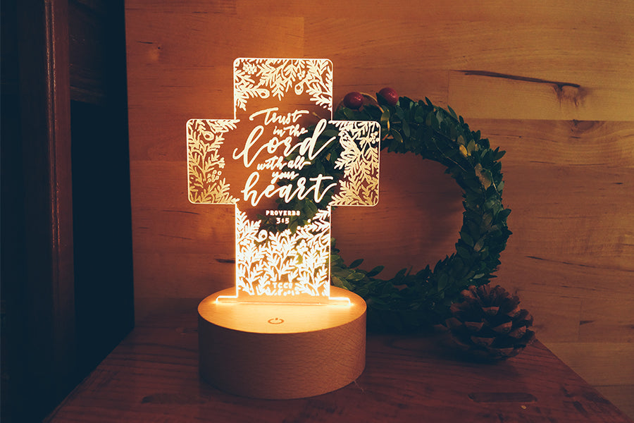 Trust in the Lord Christian night light