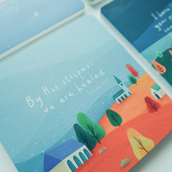 By His Stripes, We Are Healed {Coasters} Revival Healing Ministry - coasters by The Commandment Co, The Commandment Co , Singapore Christian gifts shop