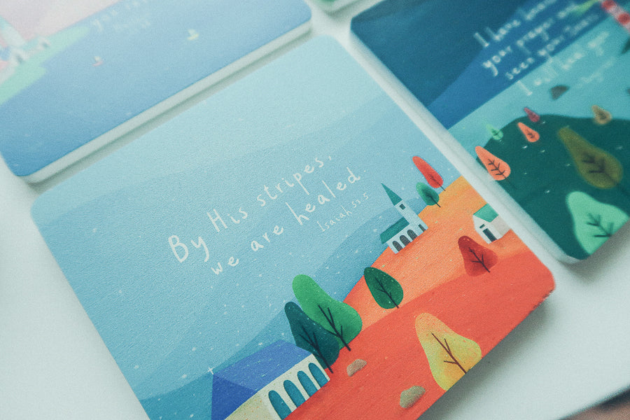 By His Stripes, We Are Healed {Coasters} Revival Healing Ministry - coasters by The Commandment Co, The Commandment Co , Singapore Christian gifts shop