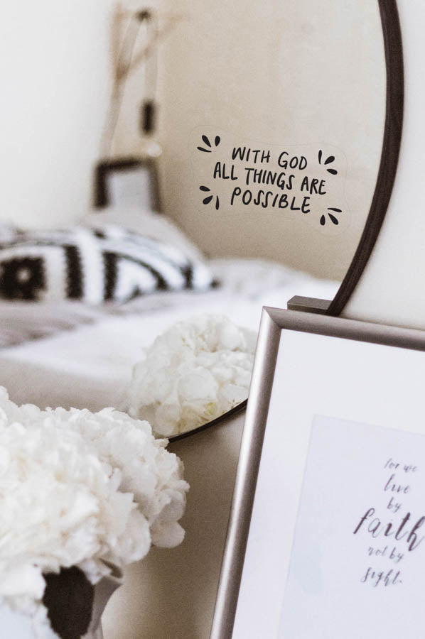 All Things Are Possible {Mirror Decal Stickers} - Decal by The Commandment Co, The Commandment Co , Singapore Christian gifts shop
