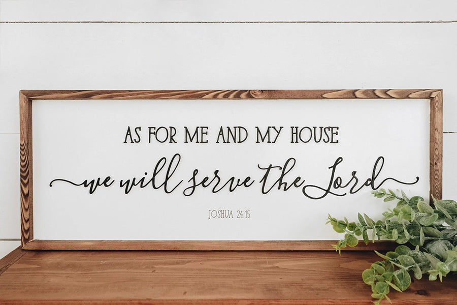 As For Me And My House {Wood Craft} - Wood Craft by BlessedBe, The Commandment Co , Singapore Christian gifts shop