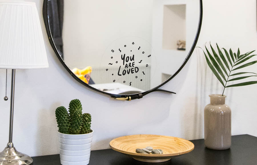 You are Loved {Mirror Decal Sticker} - Decal by The Commandment Co, The Commandment Co , Singapore Christian gifts shop