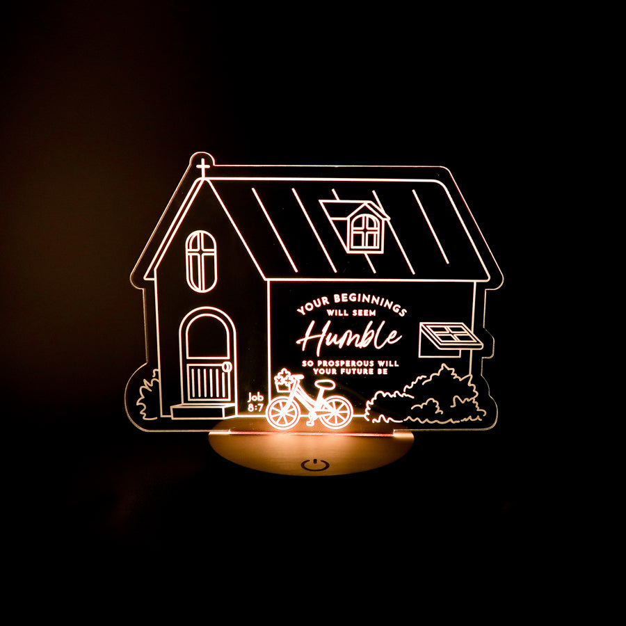 Your Beginnings Will Seem Humble night light inspired by Job 8:7