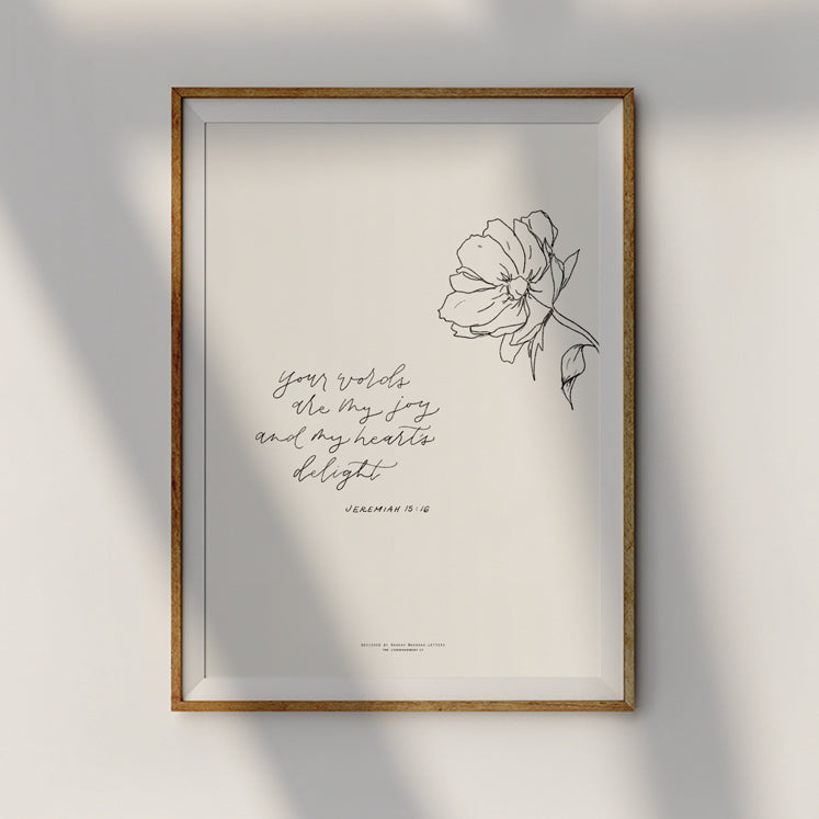 Your Words Are My Joy {Poster}