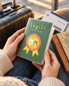 Legit You Are Loved passport cover ready for travel with luggage