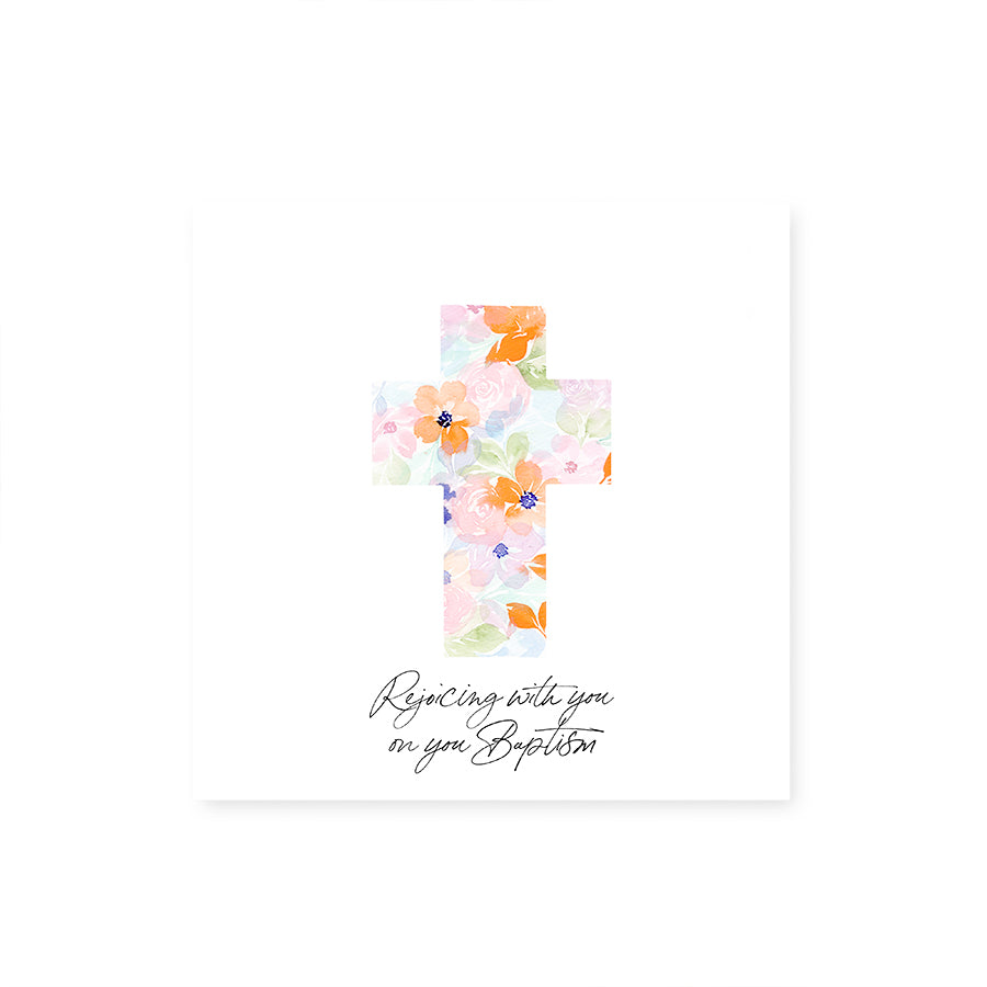 Rejoicing With You On Your Baptism (Orange) {Greeting Card}