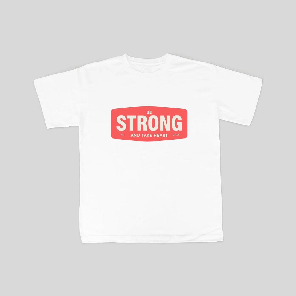 Christian 'Be Strong' Tee: Bold and simple design, perfect for showcasing unwavering faith and courage.