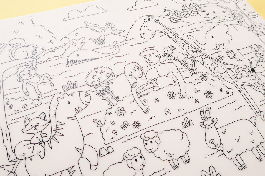 Nurture your child's creativity with this adorable Christian coloring mat.